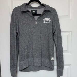 Roots Heather Gray Half-Zip Sweater